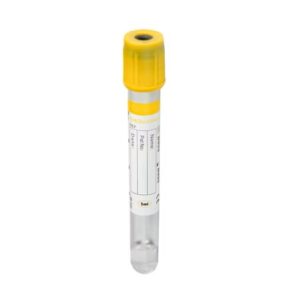 Yellow Cap Top Separate Gel Clot Activator Blood Sample Test Tube